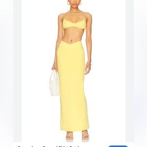 REVOLVE Yellow Maxi Skirt